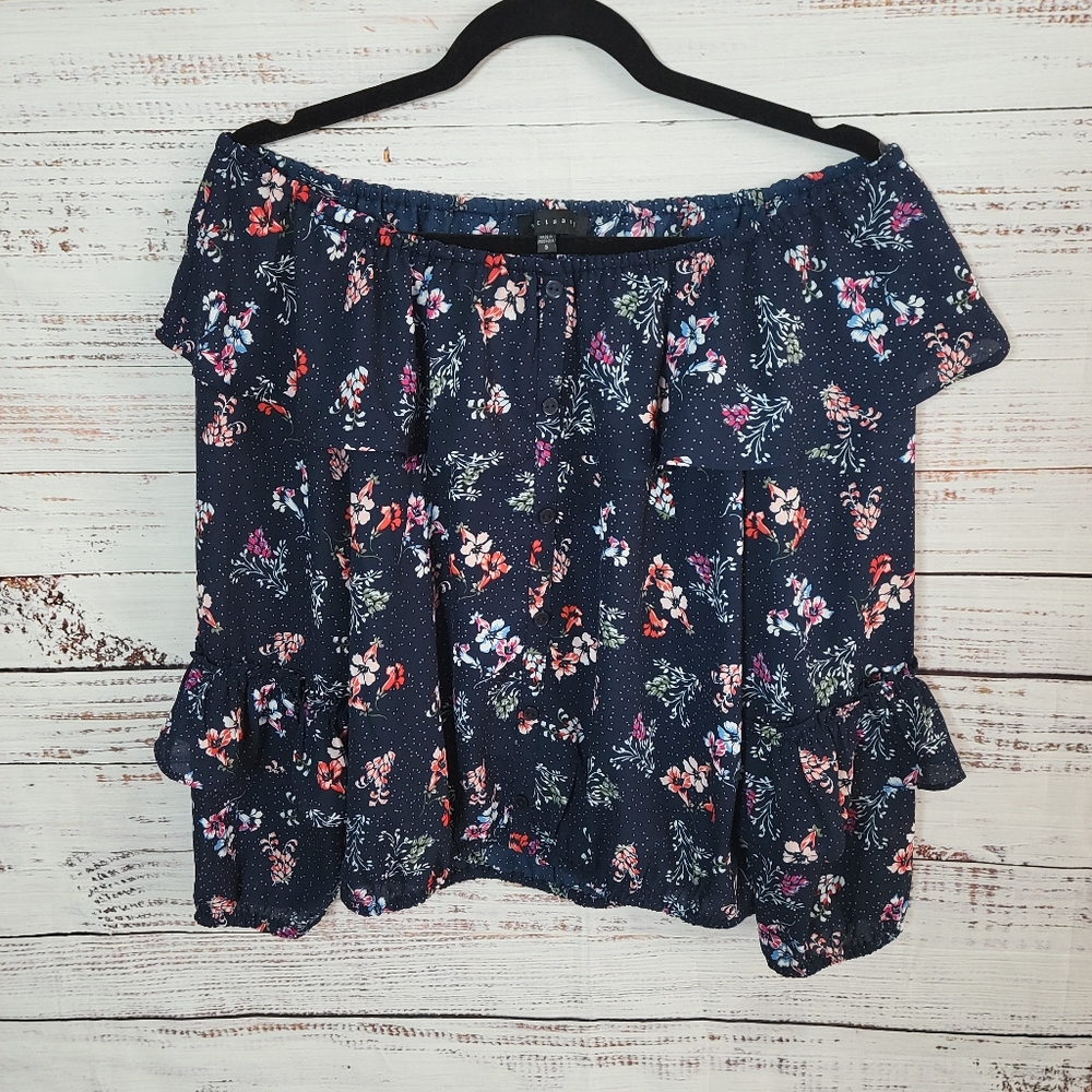 Sanctuary S Ruffle Ballet Neck Top - Picture 3 of 9